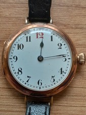 Omega 1915 solid Rose gold WW1 Trench watch 32mm very rare early runs not scrap 
