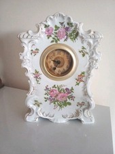 ORNATE PORCELAIN MANTLE CLOCK