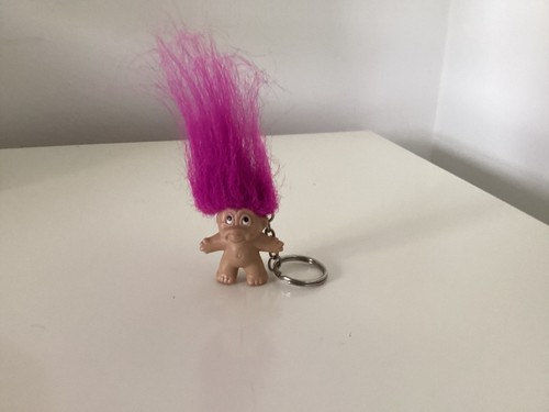 Keyring troll pink hair - keyring,