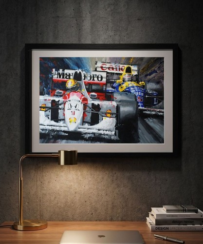 Senna mansell print - a3,