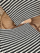 2 IKEA Stockholm Velvet Black & White Monochrome Geometric Cushion Covers