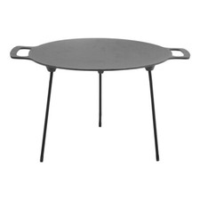 Cast Iron Frying Pan Pancake Pizza Barbecue Roasting Pan Griddle BBQ Grill Plate