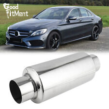 2.5" Inlet/Outlet Exhaust Muffler Resonator 12" Long For Mercedes C200 C220 W203