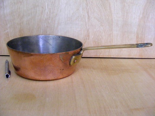 Vintage heavy copper saute - vintage,