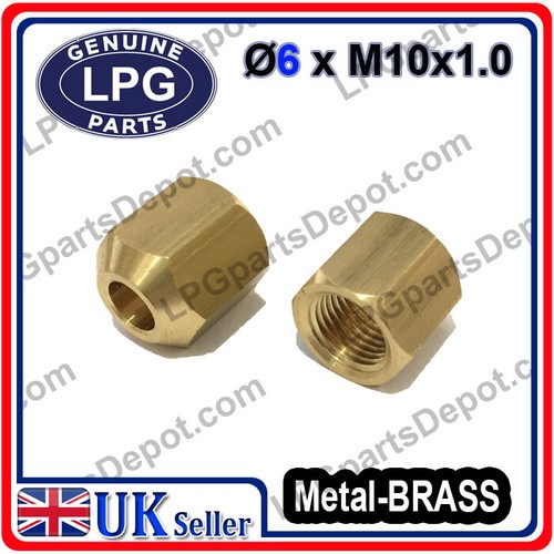 Compression female nut - d6, x