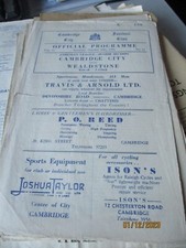 1956-57 Cambridge City v Wealdstone Athenian League Senior Section 20.10.1956