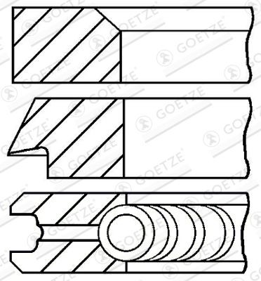 Piston ring kit - kit, 08-132900-00