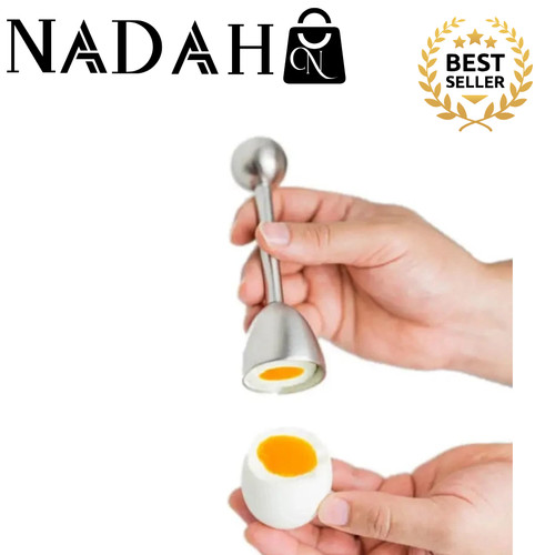 Stainless steel egg topper - stainless,