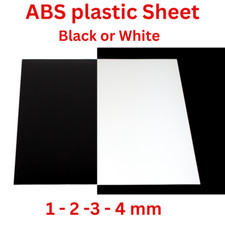 ABS Plastic Sheet DIY project small size 20cm x 19cm BLACK WHITE 1mm 2mm 3mm 4mm