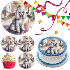 Poodle Dog Cake Topper Party