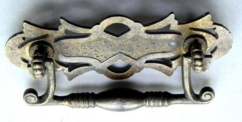 Antique solid brass drawer - solid,