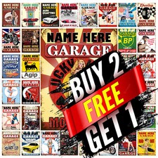 Personalised Metal Sign Plaque Tin Garage Man Cave Home Bar Aluminium Sign MM041