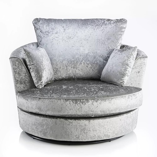 Swivel tub chair - tub, silver