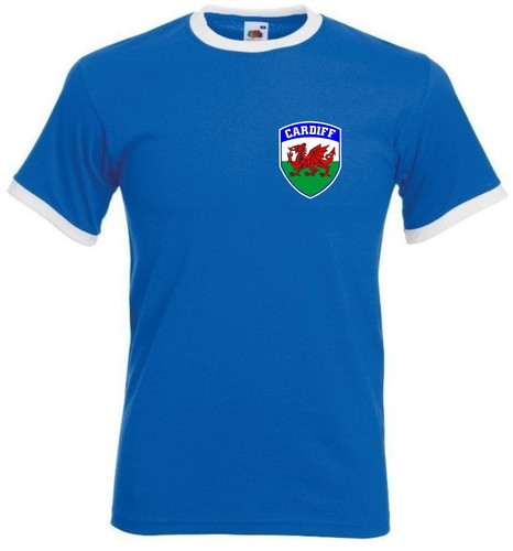 Cardiff city shirt retro - t-shirt,