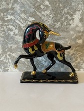 Franklin Mint Russian Lacquered Unicorn Collectible