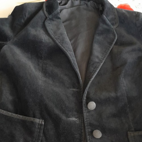 Woman black velvet blazer - black,