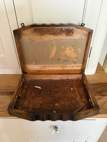 Vintage wooden cutlery canteen - vintage,