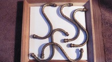 5 Salvaged Vtg Antique Brass