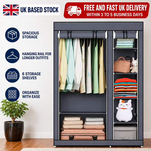 Portable fabric wardrobe - fabric,