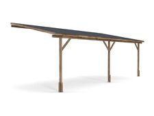 Lean To Wooden Gazebo 6m x 3m Canopy Kit and Patio Garden Shelter Utopia