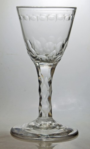 18th century wine glass with - 18th,
