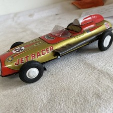 Vintage Japanese Tinplate Car By Ichimura Circa 1960s