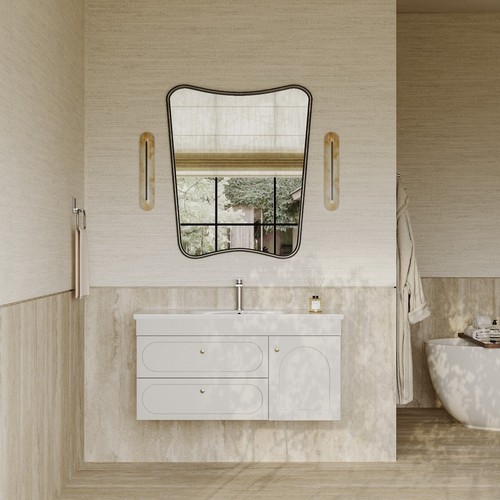 Jolene matt white vanity unit - matt,