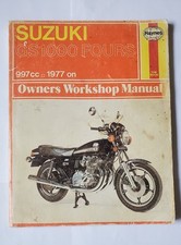 Suzuki GS1000 Haynes Manual, The Original And Best Version Printed 1980