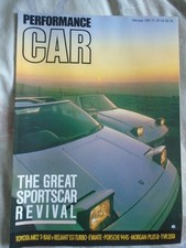 Performance Car Feb 1987 MR2 T