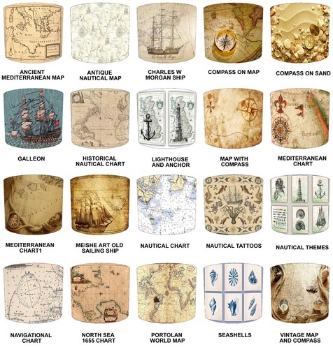 Vintage nautical maps ceiling - vintage,