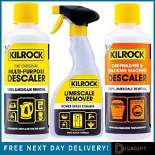 KILROCK DESCALER LIMESCALE REMOVER LIQUID GEL KETTLES SHOWER HEADS IRON TAPS NEW