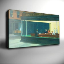 Edward Hopper NIGHTHAWKS 1942 Painting Giclee CANVAS Wall Art Reproduction Print