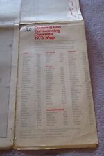 Camping and Caravanning Overseas European Map 1973. AA by John Batholemew