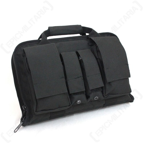 Black tactical pistol case - black,