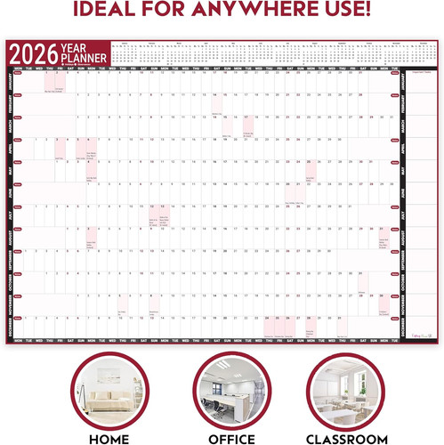 2026 wall planner laminated - planner,