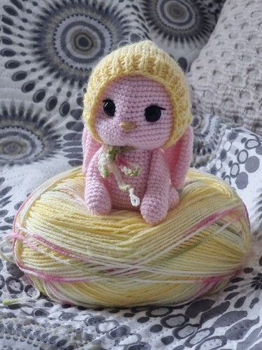Rabbit hat crocheted - a,
