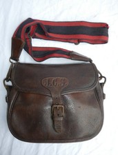Antique Edwardian Leather Cartridge Bag Gun Case