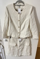 H&M Wool Blend Tweed Boucle Suit Set Size L