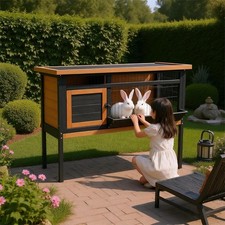 Wooden Rabbit Hutch for Guinea