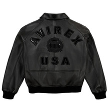 MEN'S AVIREX REAL LEATHER JACKET PILOT FLIGHT AMERICAN BOMBER AUTHENTIC JACKET