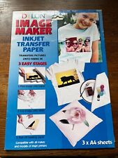Dylon Inkjet Transfer Paper - A4 - Iron On - Heat Press - 2 sheets