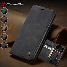 Magnetic Wallet Case Leather
