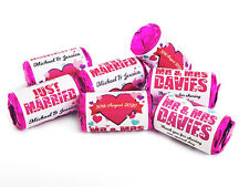 Personalised Love Hearts Sweets wedding favours Mini Love Hearts Just Married