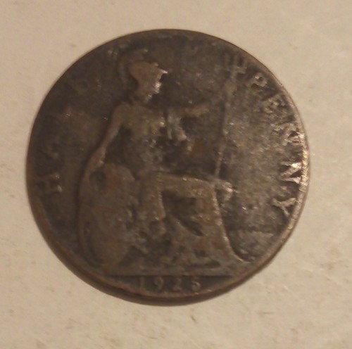 George 1925 half penny - george,