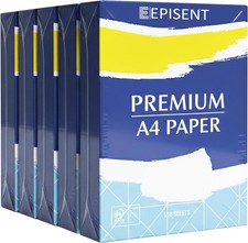 A4 White Printer Paper 80gsm, 500 Sheets Copy Paper for Laser Inkjet 1- 5 Reams