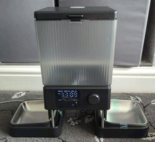 Oneisall Automatic Pet  Feeder Dispenser Station Dual Trays Usb-C Dry Food