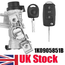 Ignition Barrel Switch Steering Lock 1K0905851B For VW GOLF MK5 MK6 04-13 W/Key