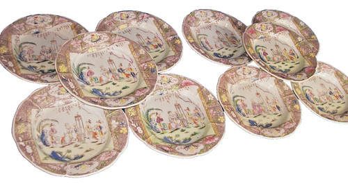 Masons ironstone china plates - masons,