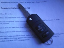 GENUINE MAZDA 2 3 6 323 626 MX5 RX7 RX8 ETC(MIT)4BUTON REMOTE FLIP UNCUT KEY FOB