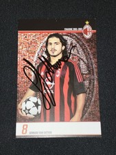 02-03 Gennaro Gattuso Official Hand Signed AC Milan Autograph Club Card 🇮🇹